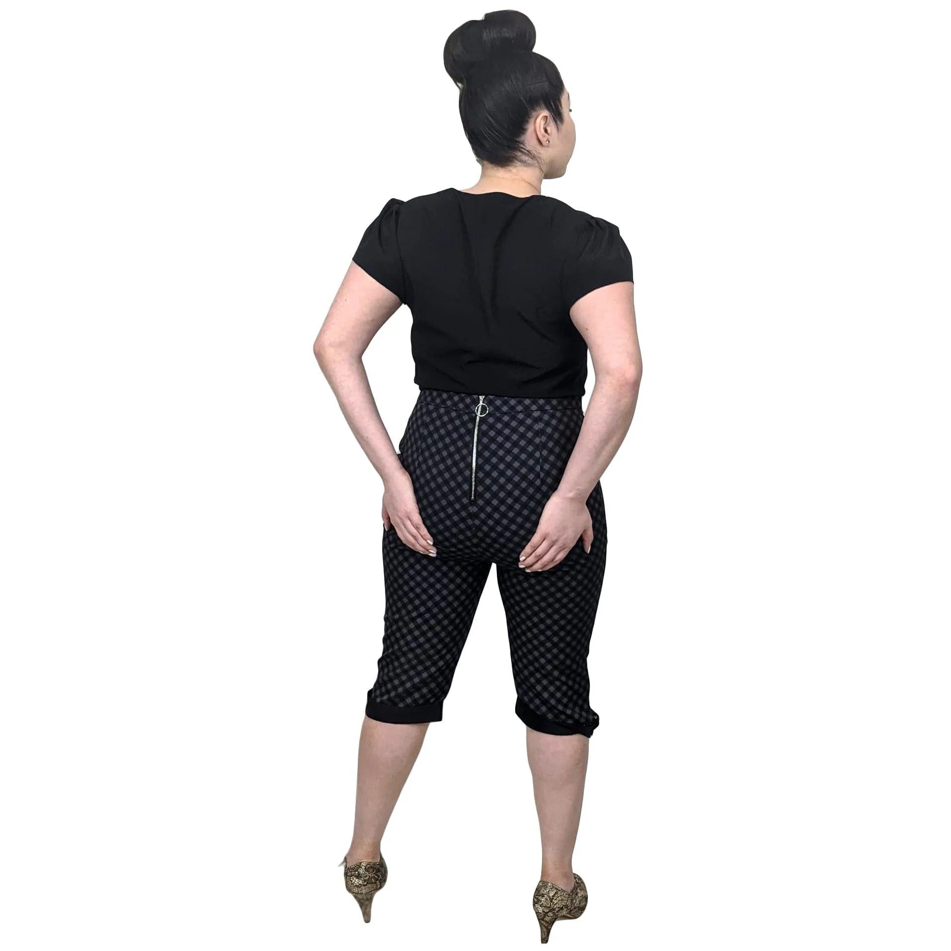 Retro Rizzo Capris in Grey
