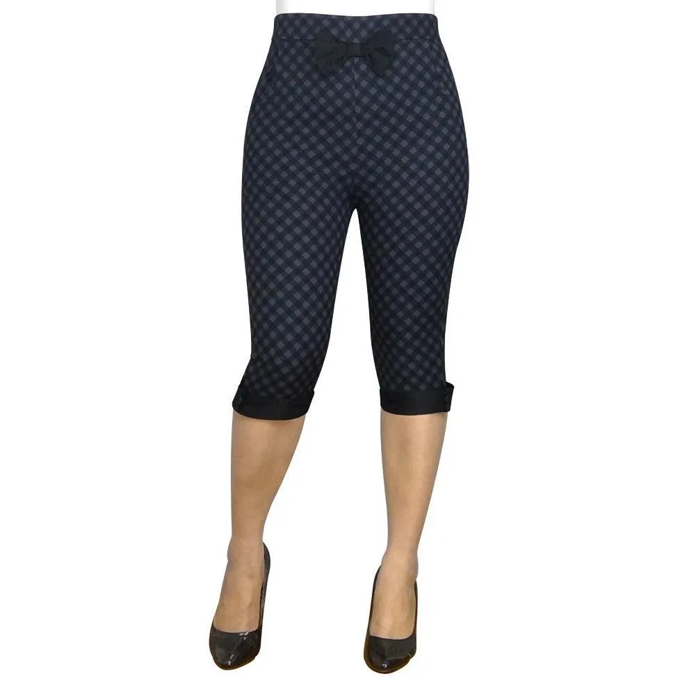 Retro Rizzo Capris in Grey