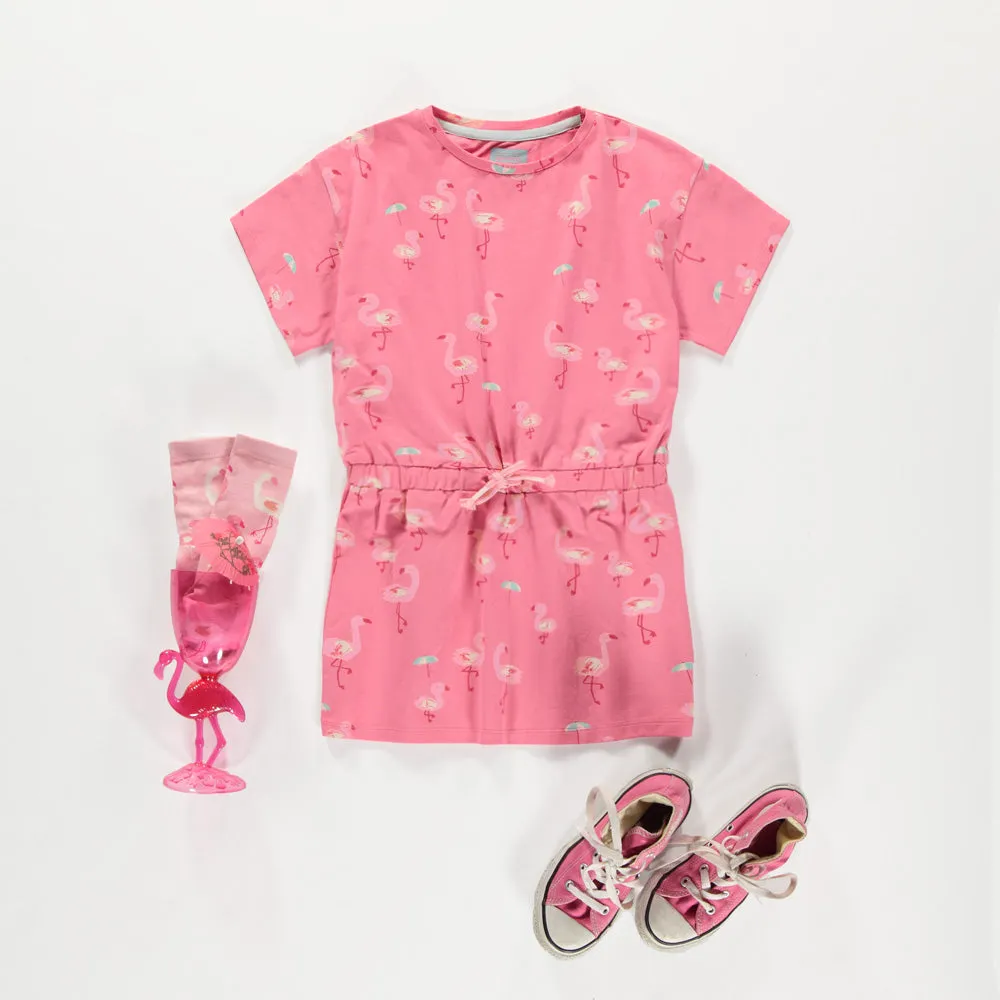 Robe rose à motifs, enfant|| Pink patterned dress, kid