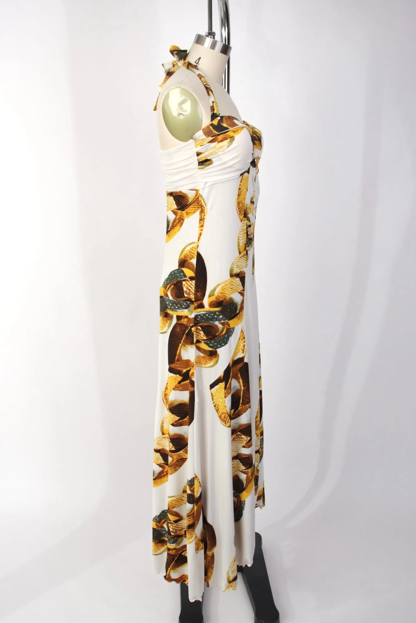 Roberto Cavalli Snake Adorned Halter Dress*