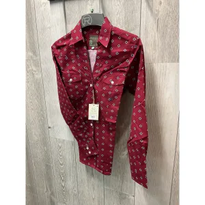 Roper Ladies Western Shirt - Long Sleeve, Snap, Lucky Red 03-50-325-4038