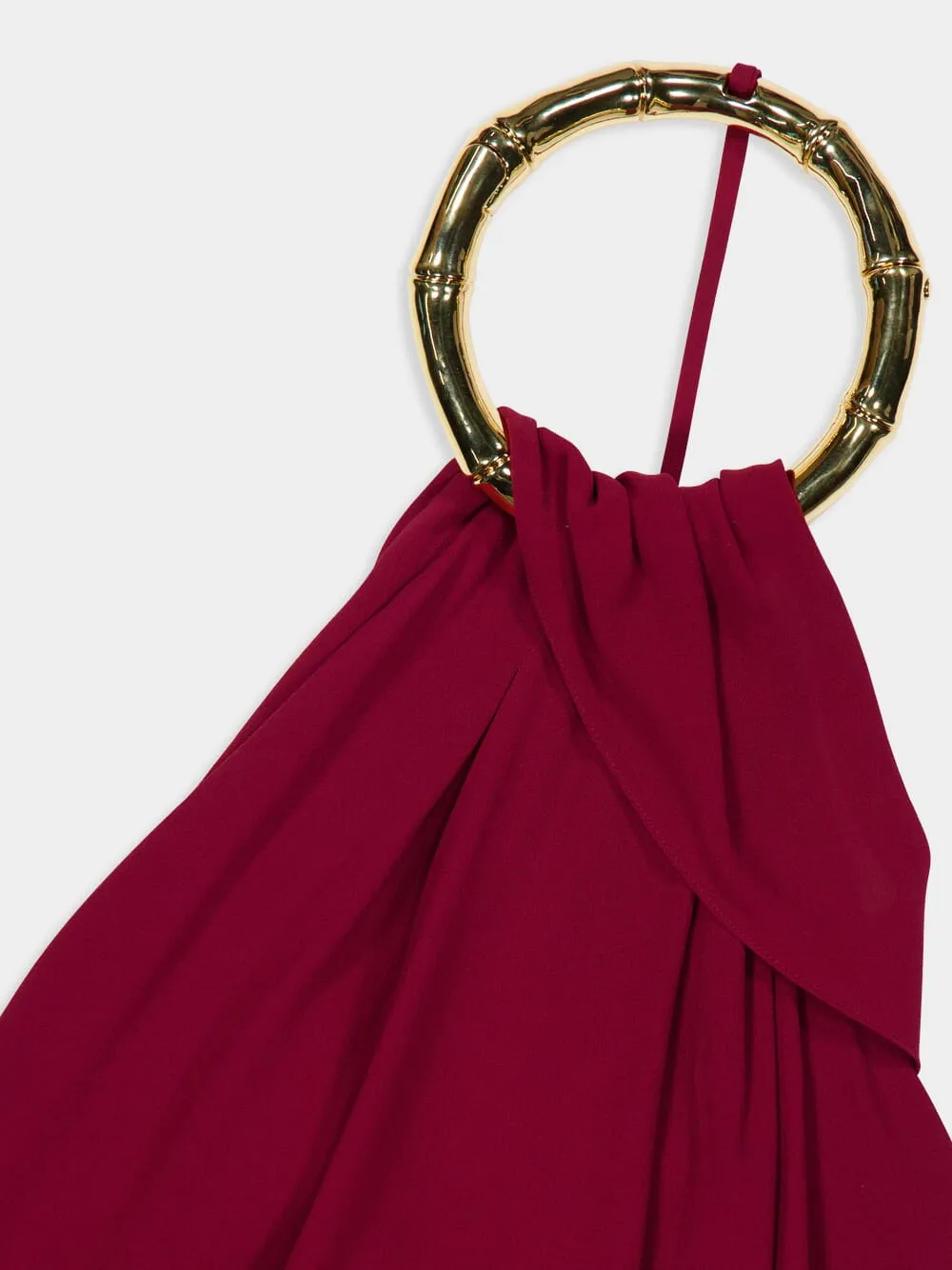 Rosso Ancora Silk Crêpe Midi Dress