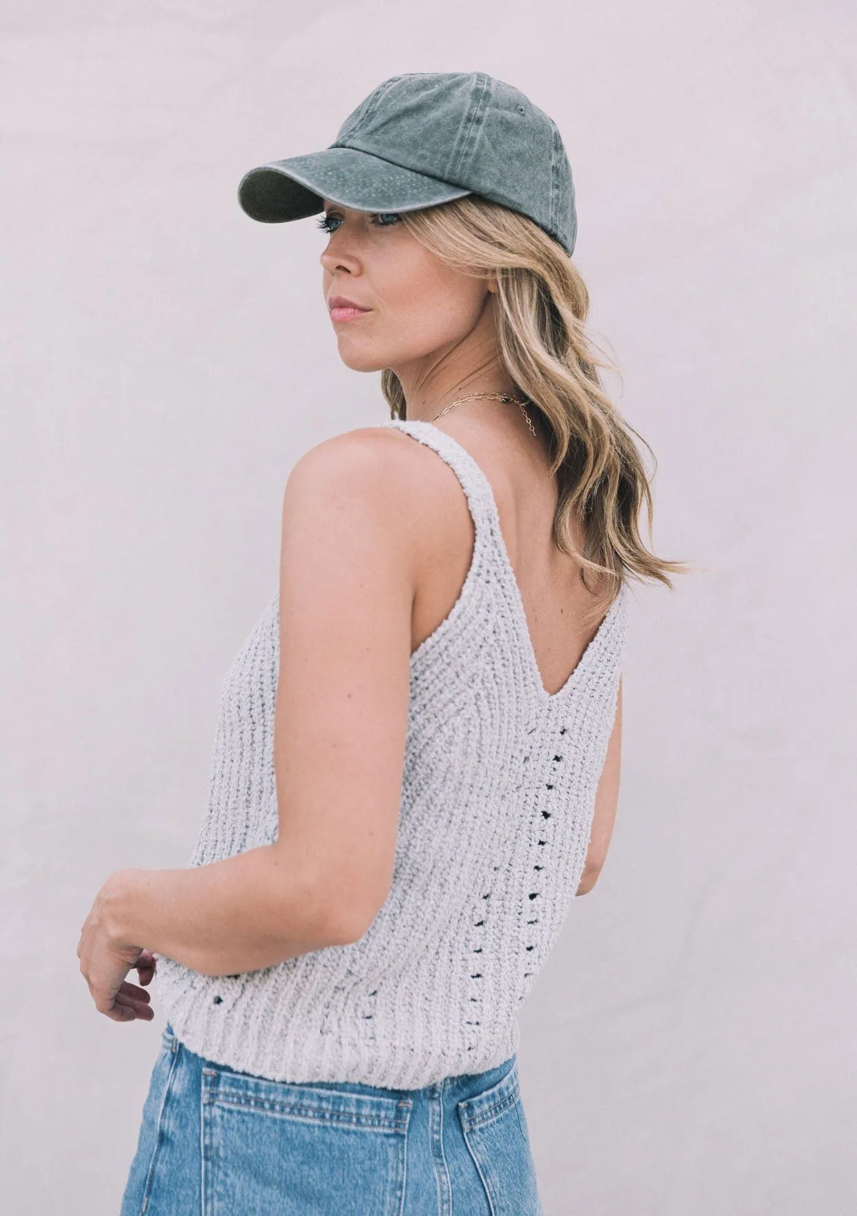 Rustic Ribbed Sweater Tank Top