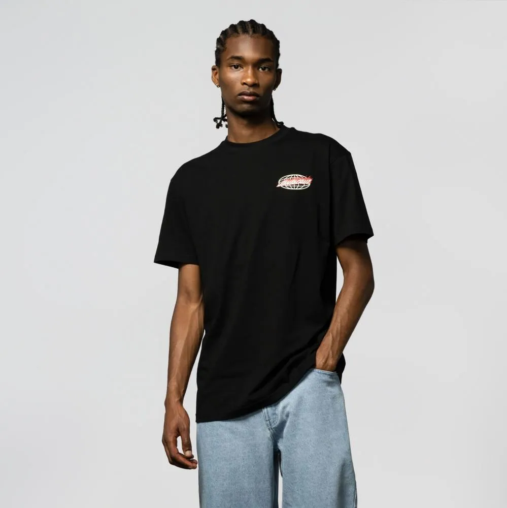 Santa Cruz T-Shirt Global Flame Dot - Black