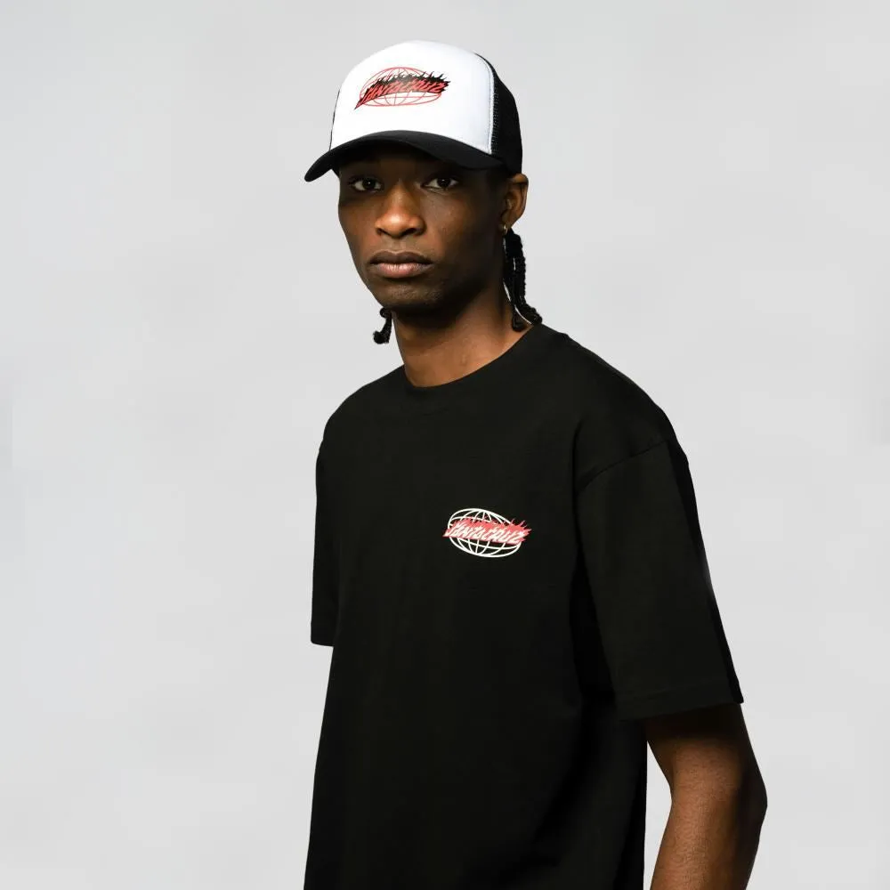 Santa Cruz T-Shirt Global Flame Dot - Black