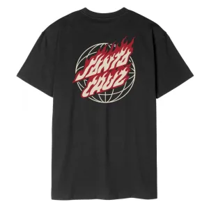 Santa Cruz T-Shirt Global Flame Dot - Black