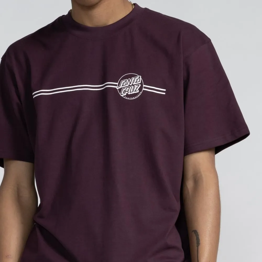 Santa Cruz T-Shirt Opus Dot Stripe - Blackcurrant