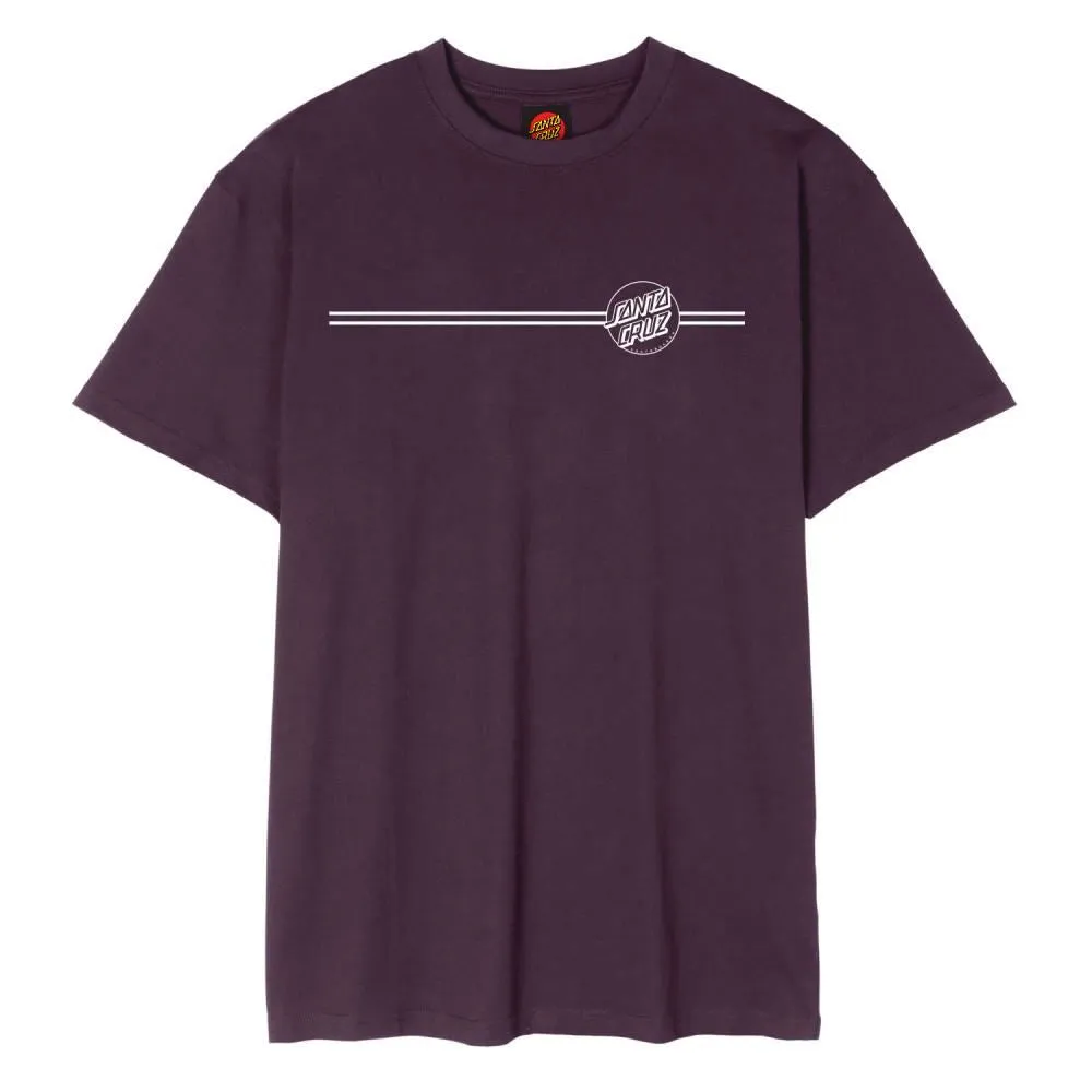 Santa Cruz T-Shirt Opus Dot Stripe - Blackcurrant