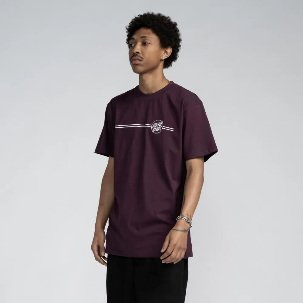 Santa Cruz T-Shirt Opus Dot Stripe - Blackcurrant