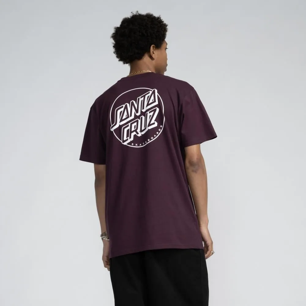 Santa Cruz T-Shirt Opus Dot Stripe - Blackcurrant