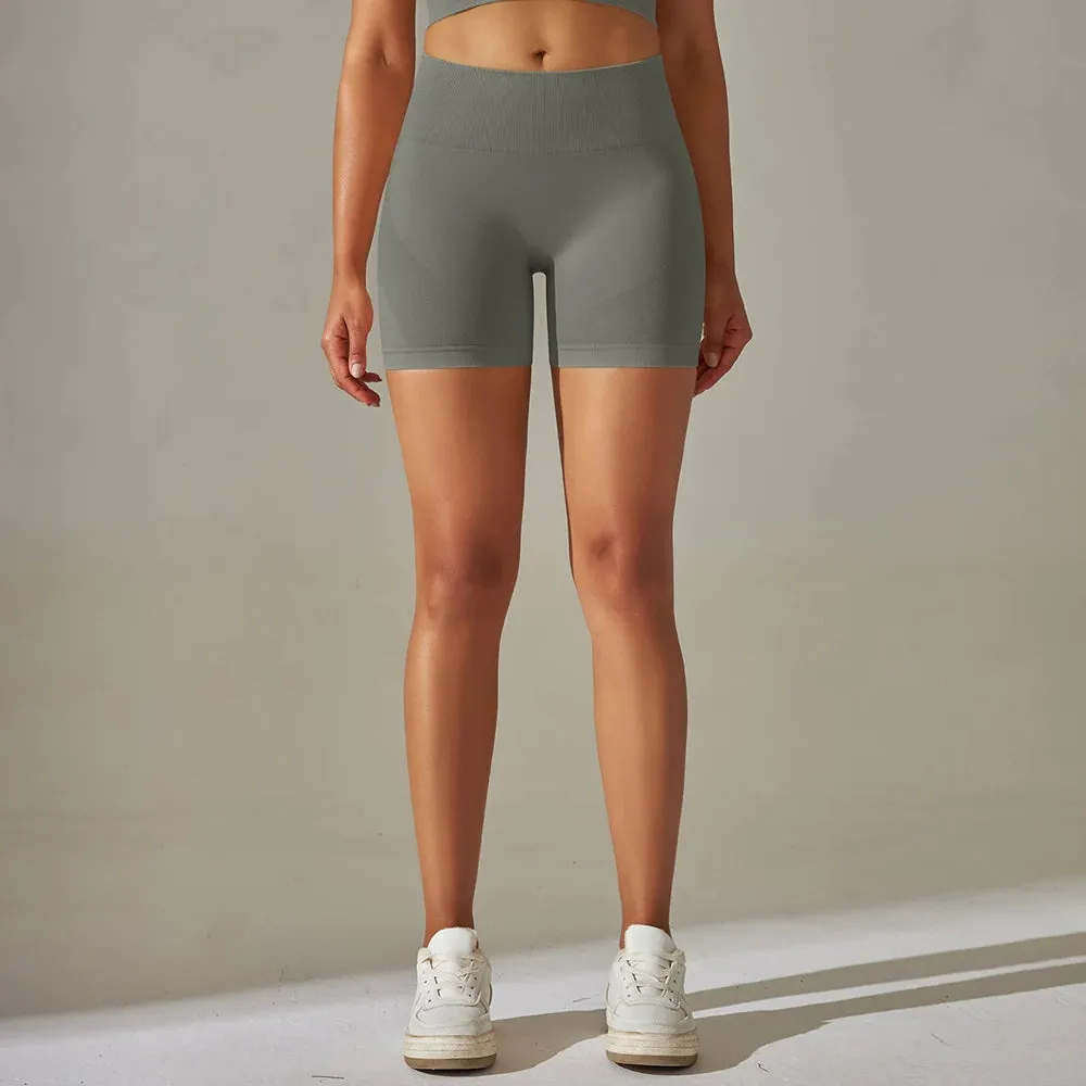 Scrunch Butt Yoga Shorts Women - Seamless Sports Shorts, Fitness High Waist Workout Gym Shorts, Push Up Hip Stretchy Running Bottom