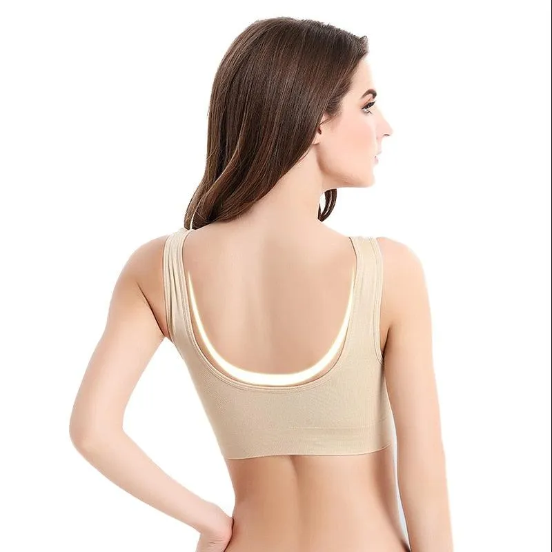 Seamless Bra Crop Top Vest Breathable Sleep Fitness Bra