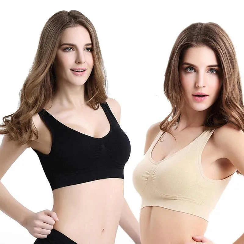 Seamless Bra Crop Top Vest Breathable Sleep Fitness Bra