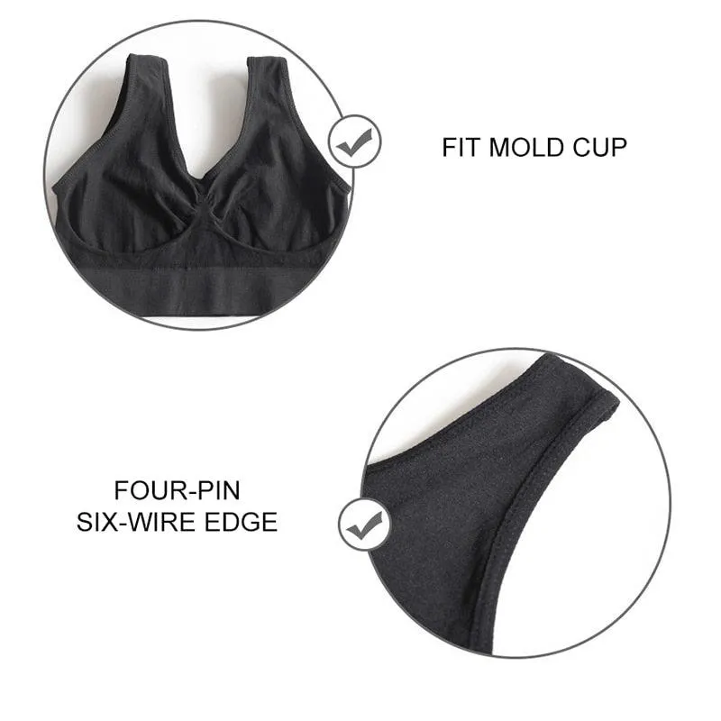 Seamless Bra Crop Top Vest Breathable Sleep Fitness Bra