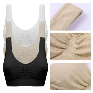 Seamless Bra Crop Top Vest Breathable Sleep Fitness Bra