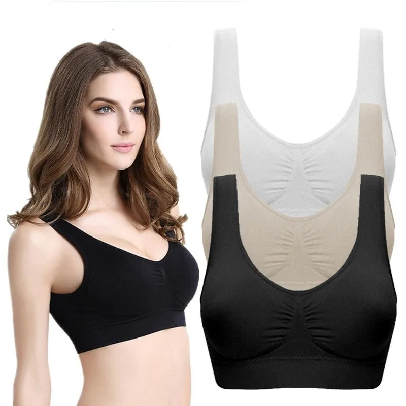 Seamless Bra Crop Top Vest Breathable Sleep Fitness Bra