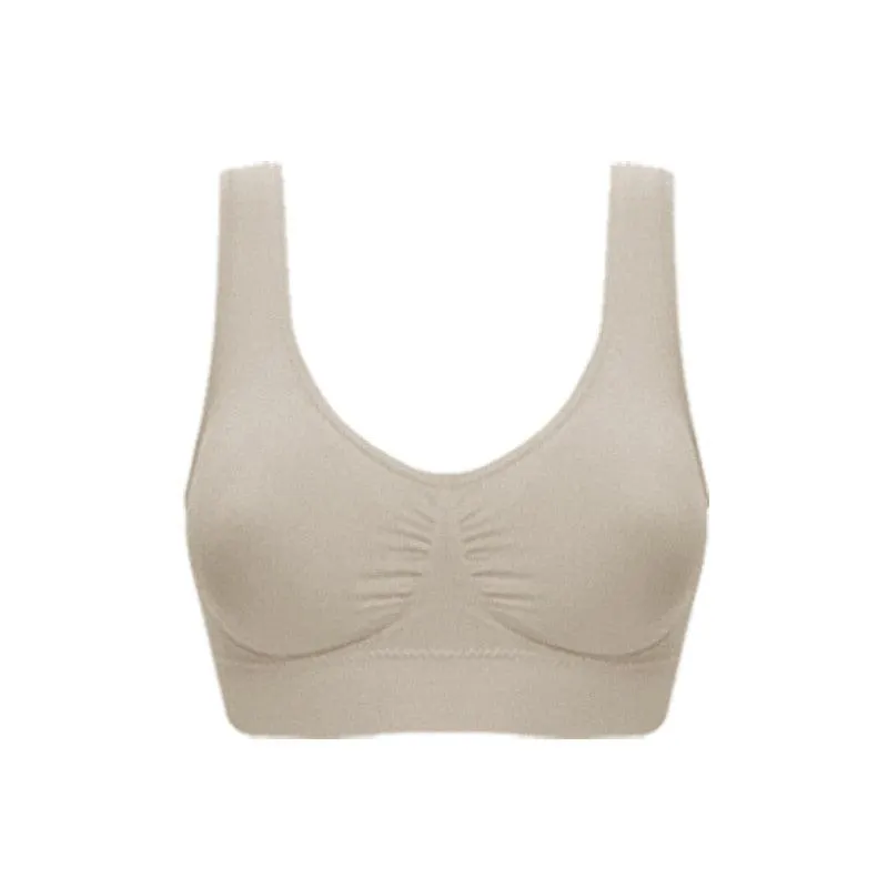 Seamless Bra Crop Top Vest Breathable Sleep Fitness Bra