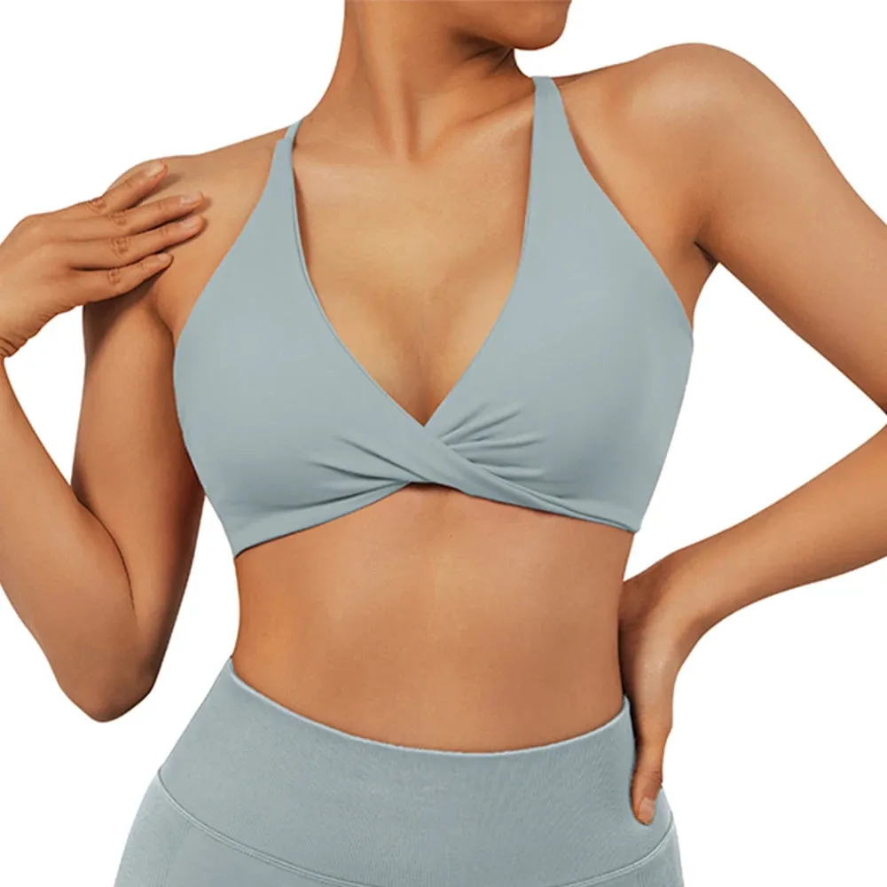 Seamless Gym Sport Bra - Anti-Sweat Breathable Yoga Bra - Shockproof Crop Top