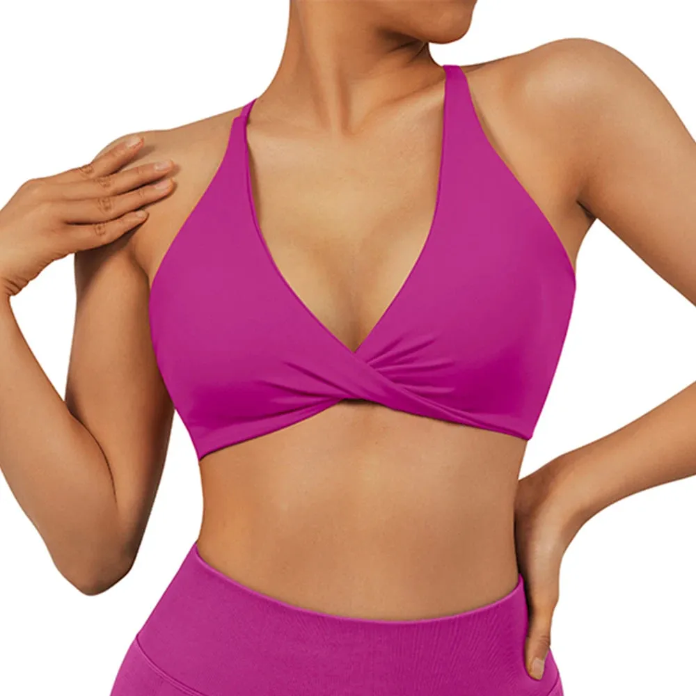 Seamless Gym Sport Bra - Anti-Sweat Breathable Yoga Bra - Shockproof Crop Top