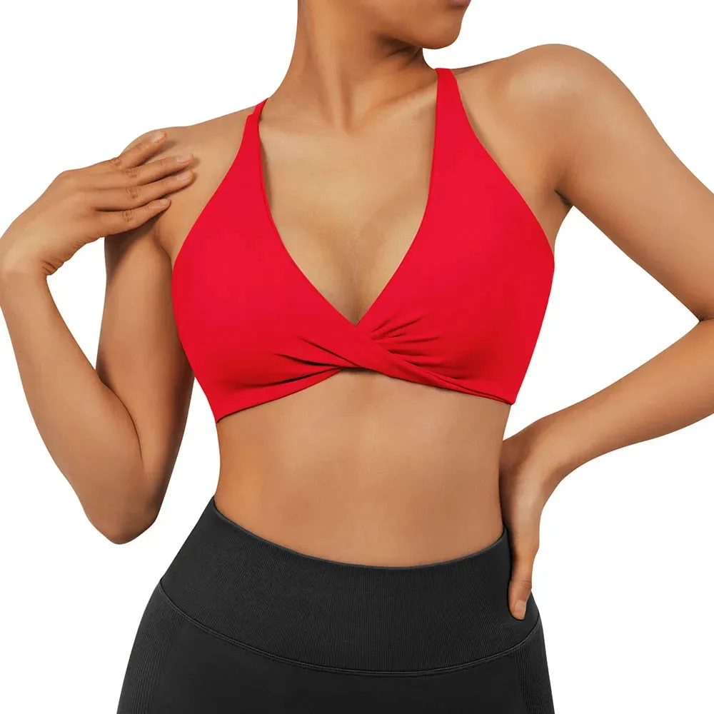 Seamless Gym Sport Bra - Anti-Sweat Breathable Yoga Bra - Shockproof Crop Top
