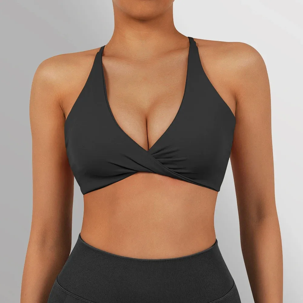 Seamless Gym Sport Bra - Anti-Sweat Breathable Yoga Bra - Shockproof Crop Top