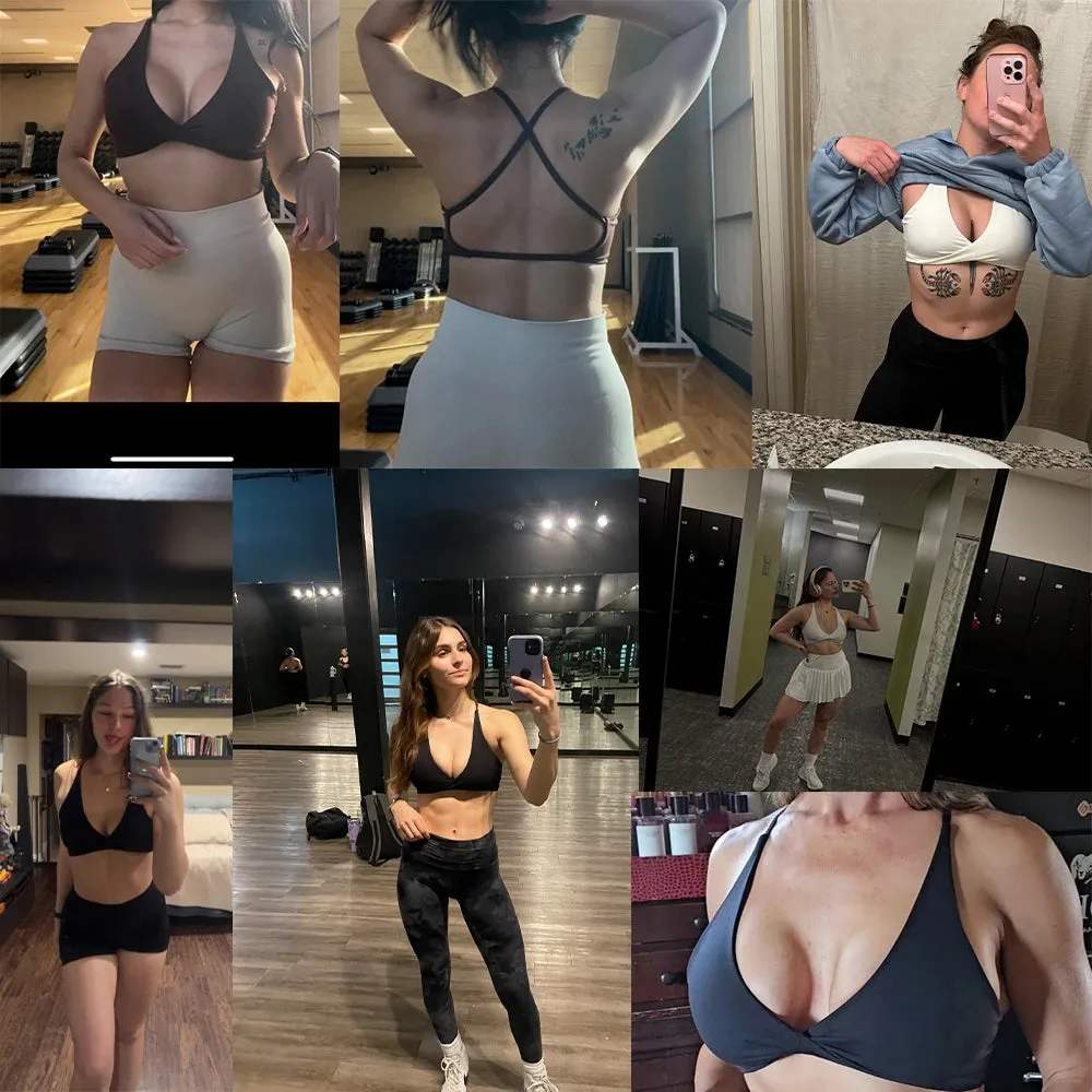 Seamless Gym Sport Bra - Anti-Sweat Breathable Yoga Bra - Shockproof Crop Top