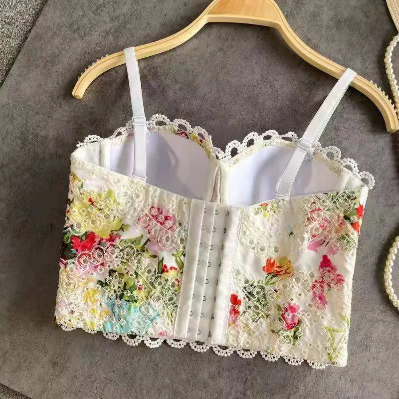 Sexy Cropped Top With Fish Bone Corset