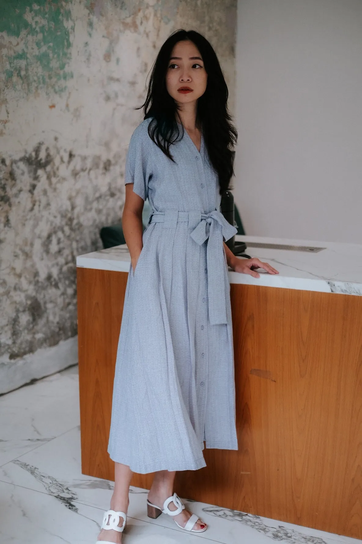SHERYL DRESS GENTLEMAN BLUE