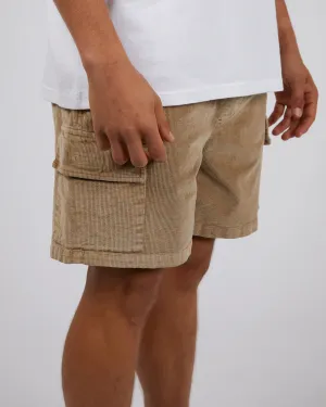 SILENT THEORY CARGO CORD SHORT TAN