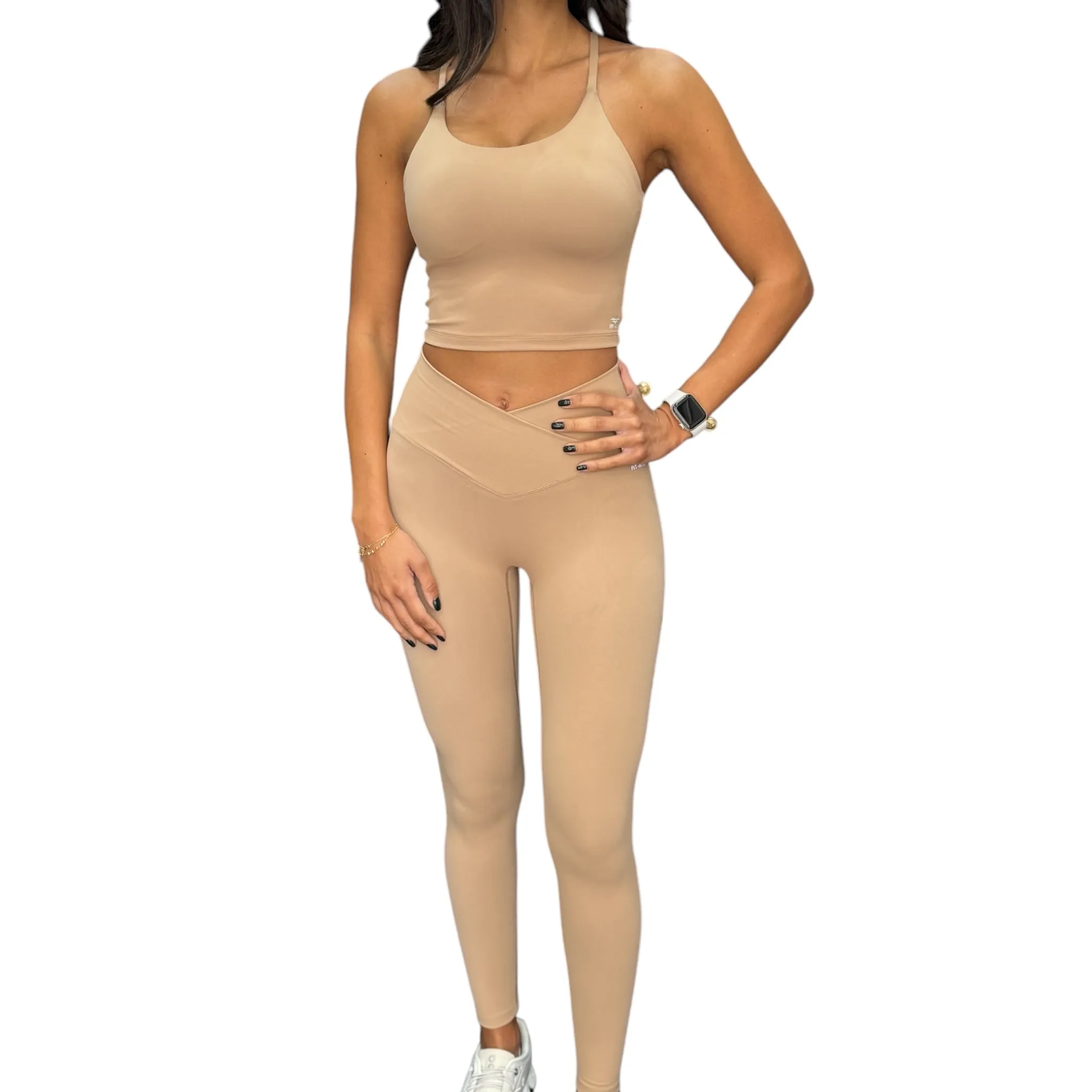 Sleek Support Padded Top - Biscuit