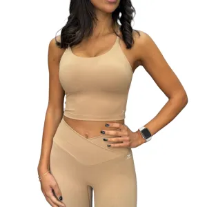 Sleek Support Padded Top - Biscuit