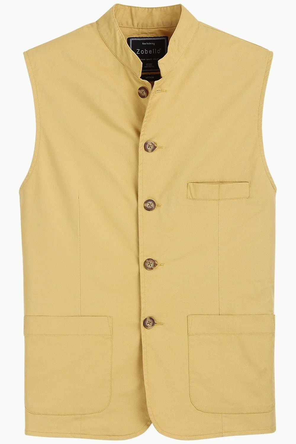Sleeveless Nehru Mustard Jacket