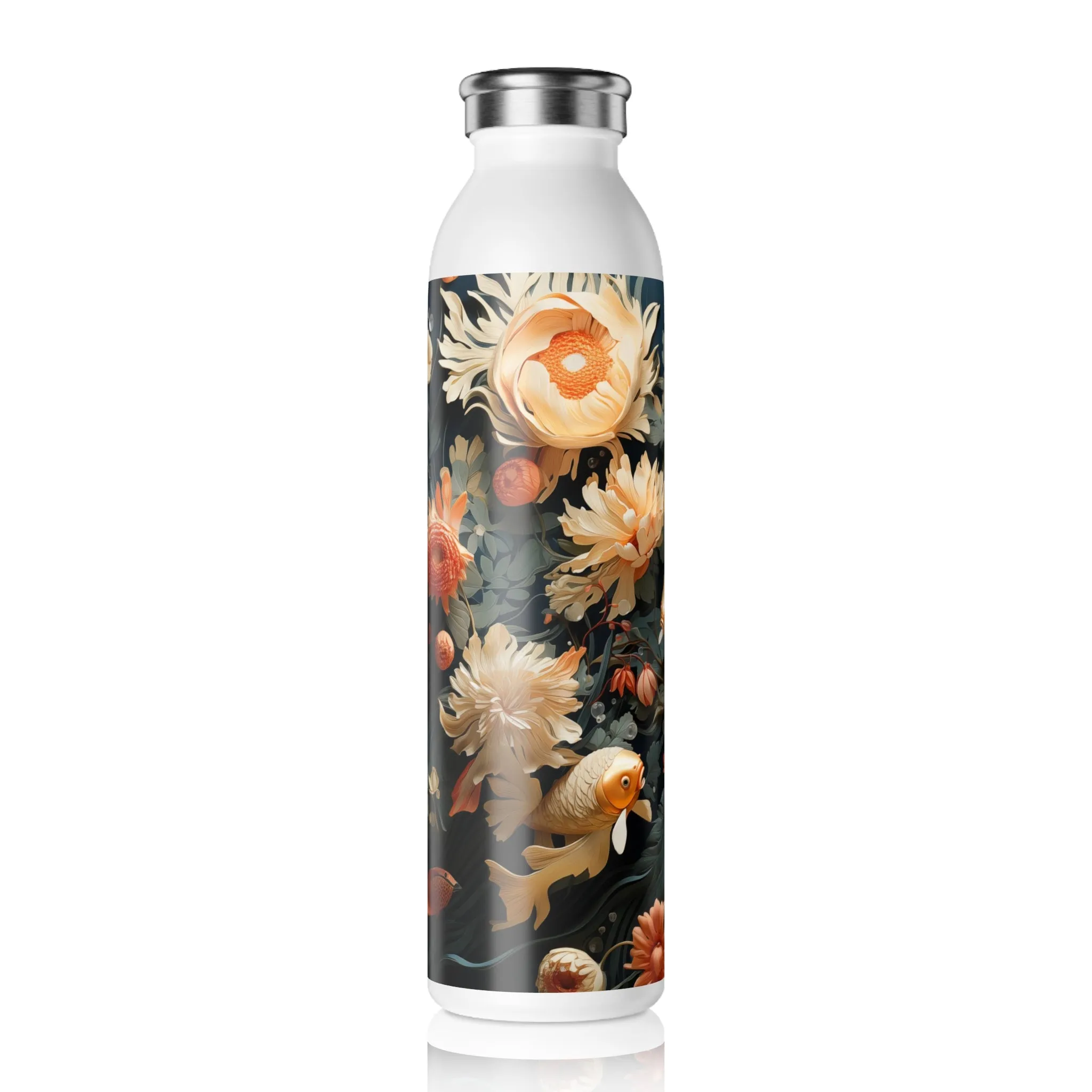 Slim Water Bottle - Annora Marichyasana Anime Koi Fish