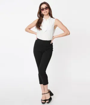 Smak Parlour Black Heart Pocket Smarty Pants Capris