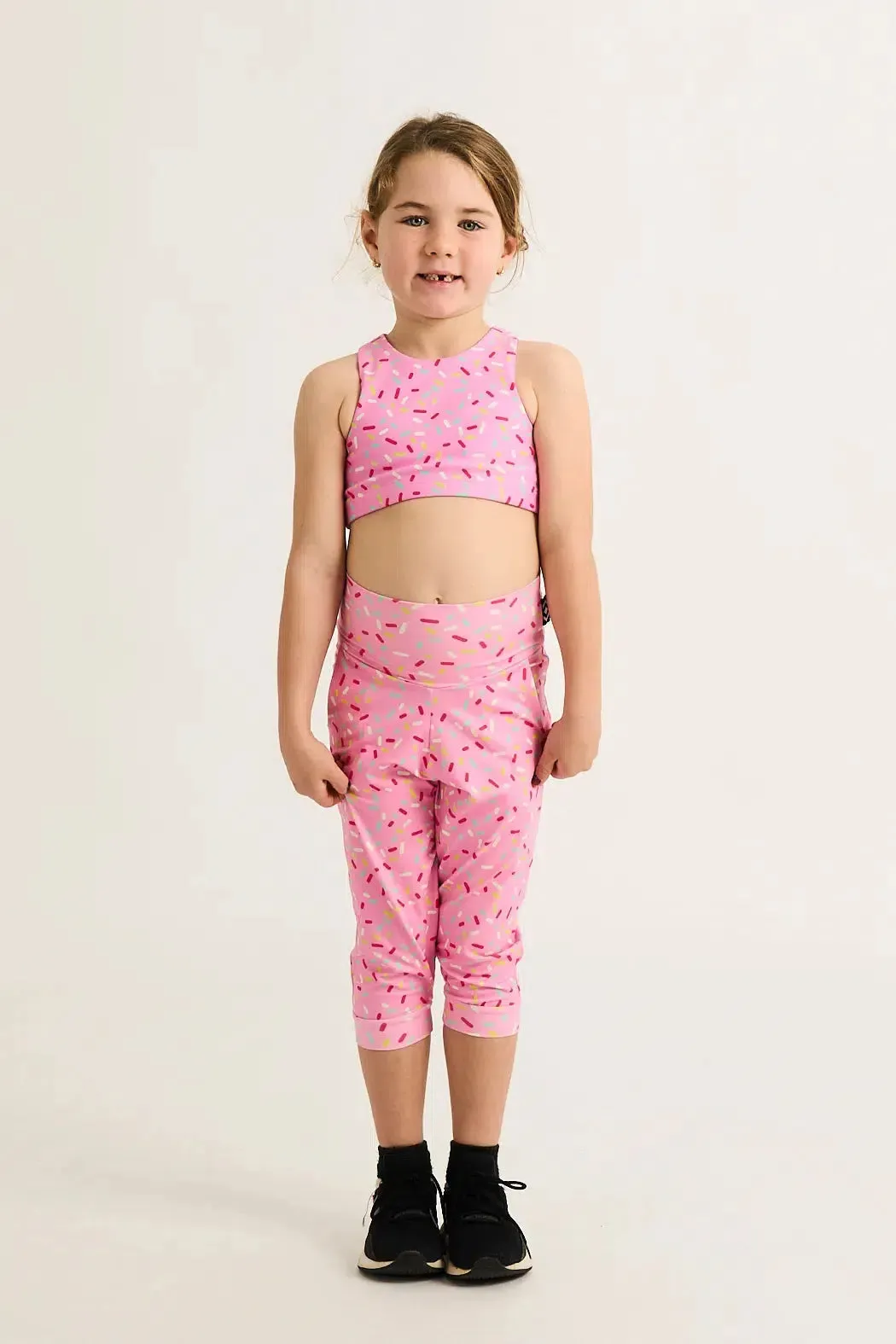 Soft To Touch Kids Jogger Capris - Extra Sprinkles