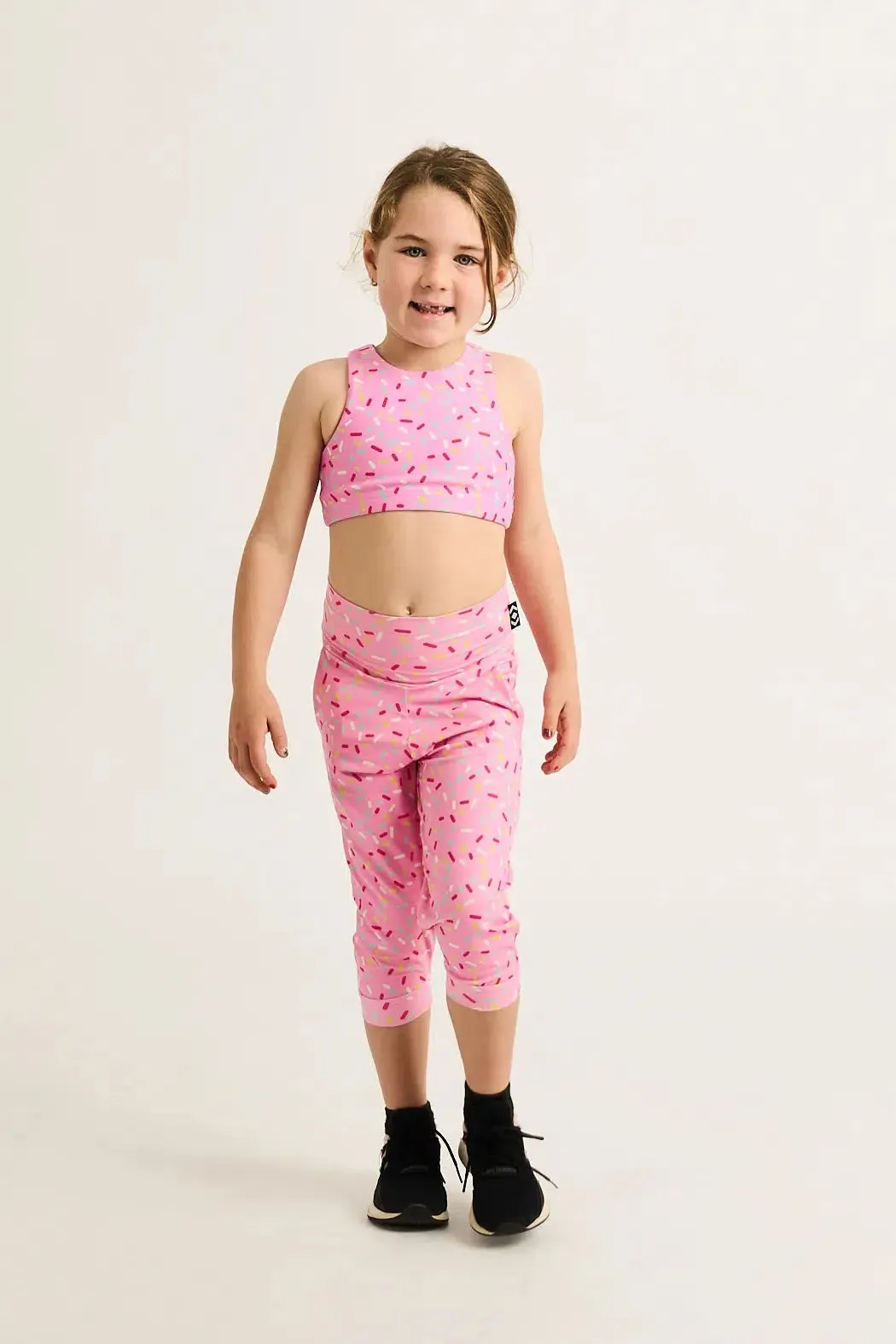 Soft To Touch Kids Jogger Capris - Extra Sprinkles
