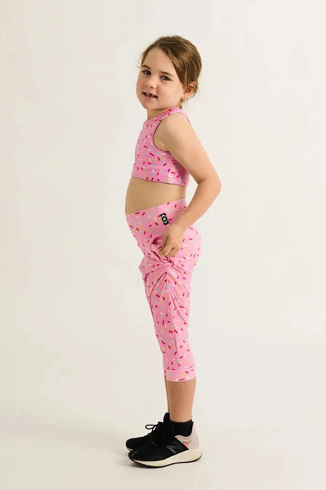 Soft To Touch Kids Jogger Capris - Extra Sprinkles