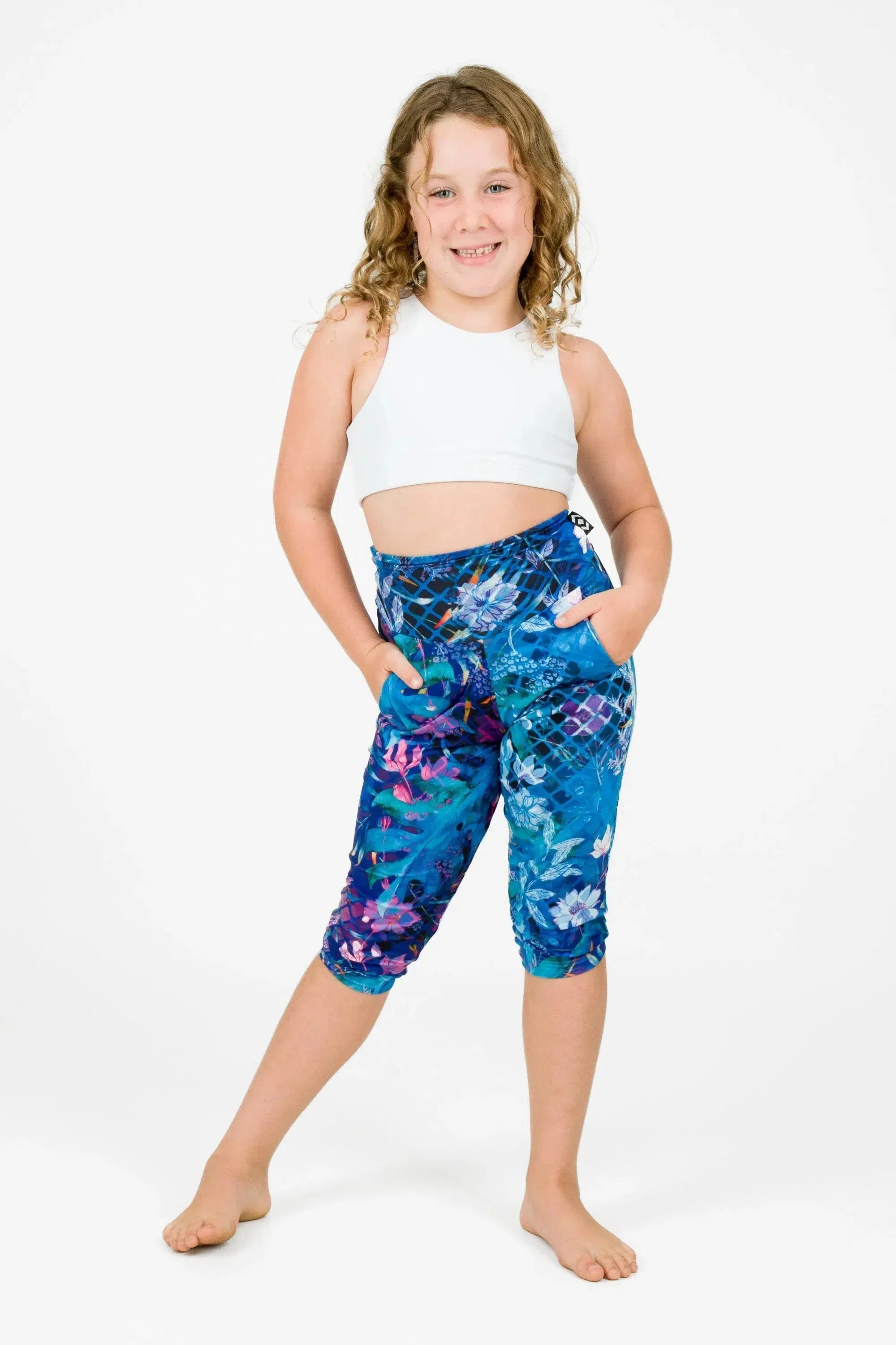 Soft To Touch Kids Jogger Capris - Mermaid Mafia