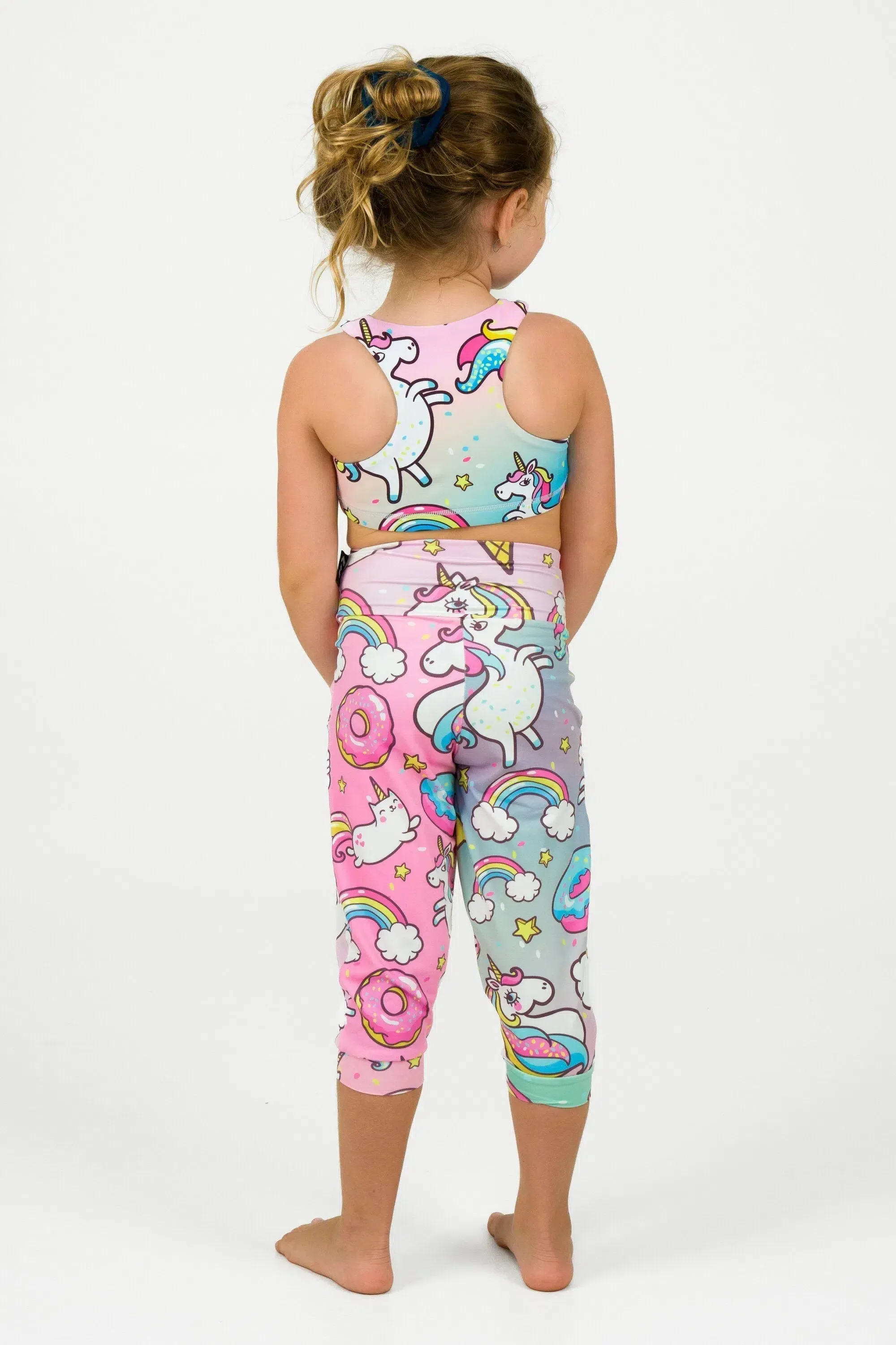 Soft To Touch Kids Jogger Capris - Unicorn