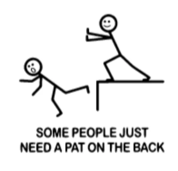 Some People Just Need a Pat on the Back Black Unisex Short Sleeve T-shirt
