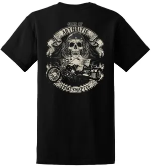 Sons of Arthritis Trike Chapter Black Pocket Short Sleeve 100% Cotton Biker T-shirt