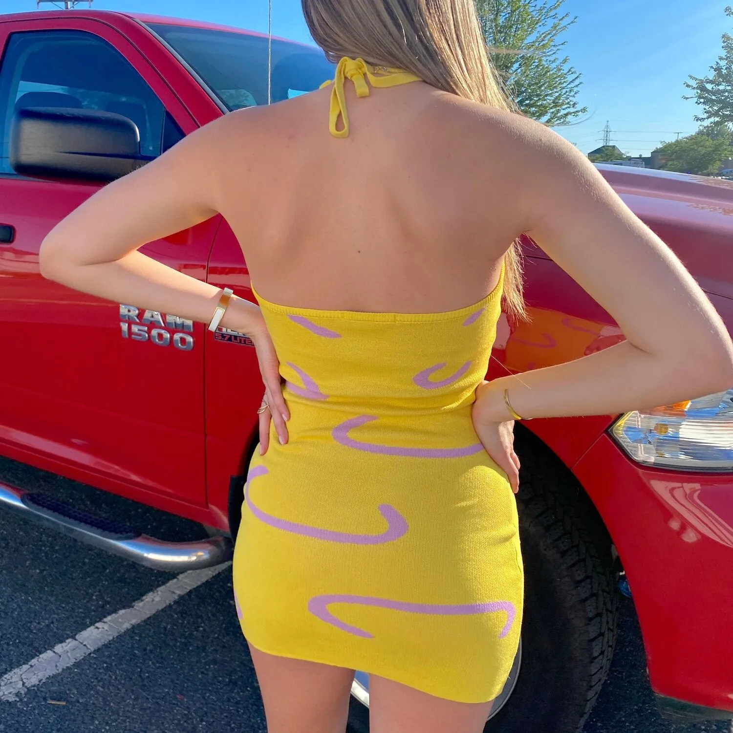 Sound Of Sunshine Yellow Knit Dress