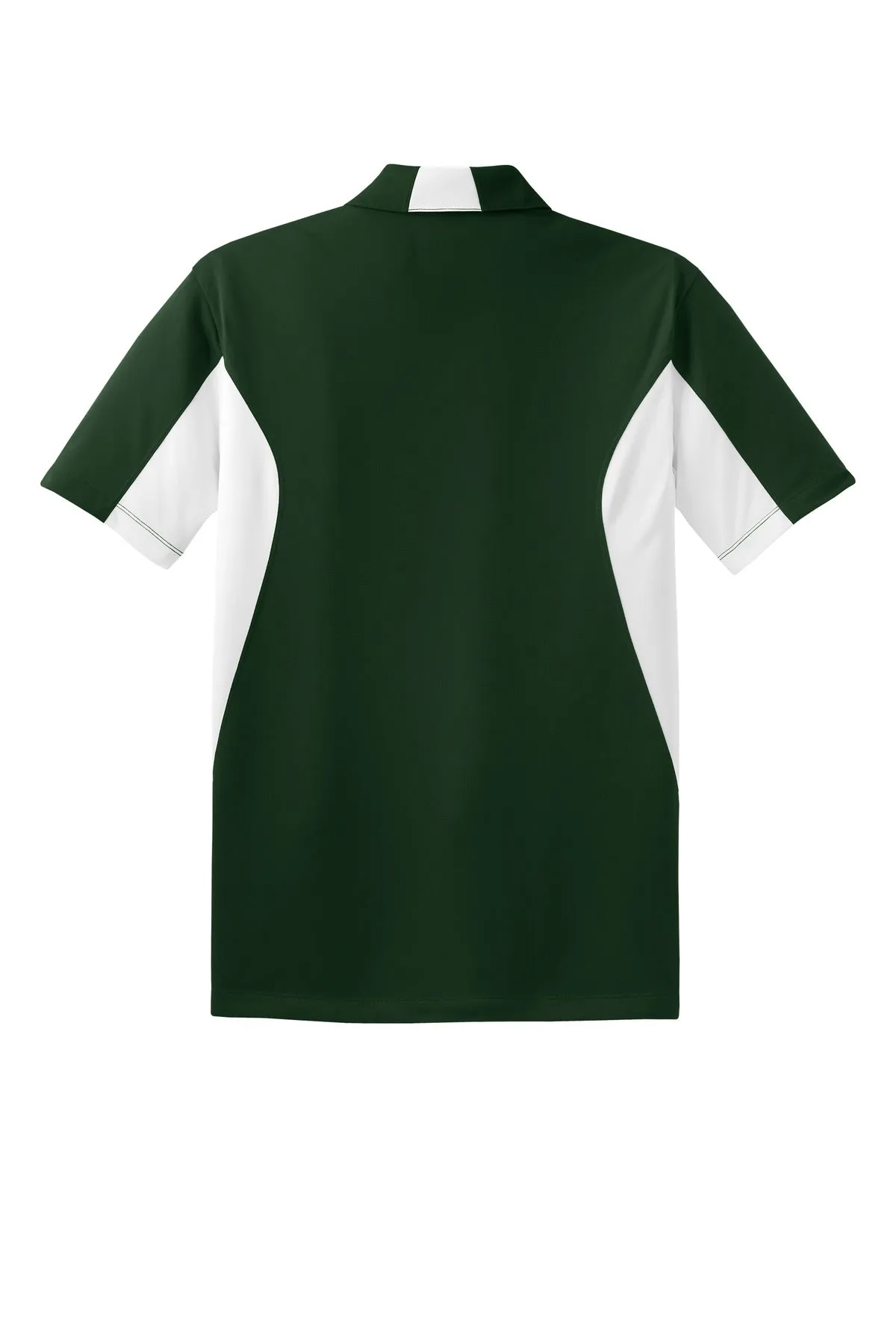 Sport-Tek Tall Side Blocked Micropique Sport-Wick Polo. TST655 Forest Green/ White Tall