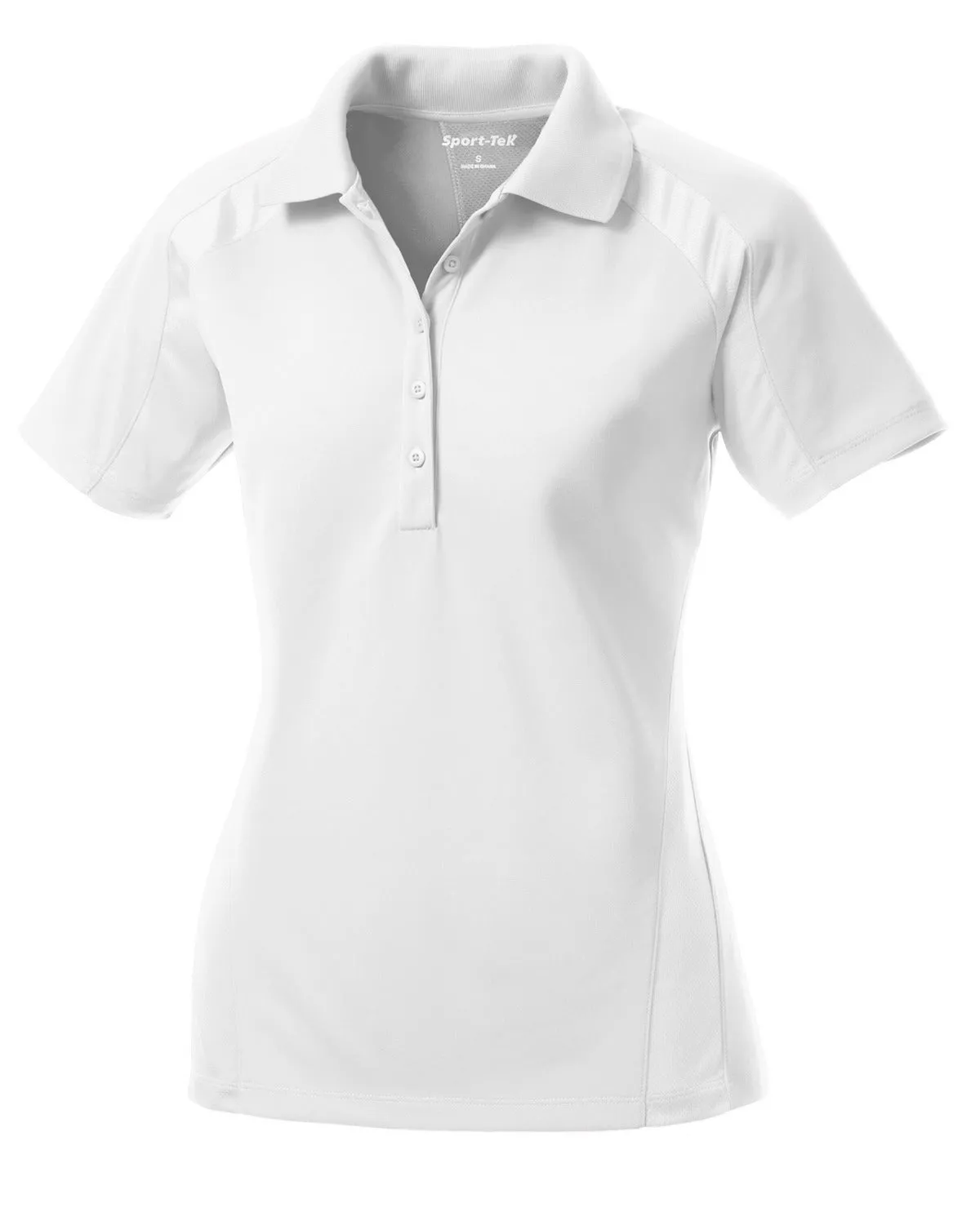 Sport-Tek Women's Dri-Mesh Pro Polo. L474 White