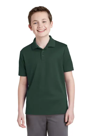 Sport-Tek Youth PosiCharge RacerMesh Polo. YST640 Dark Forest Green