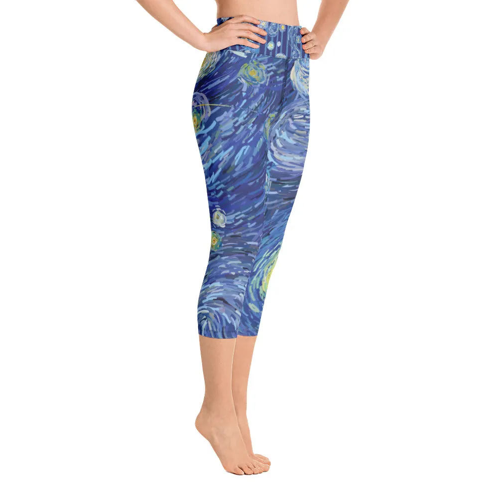 Starry Night - Yoga Capri Leggings