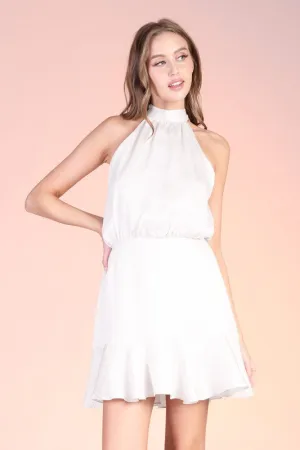 STEPHANIE HALTER MINI DRESS