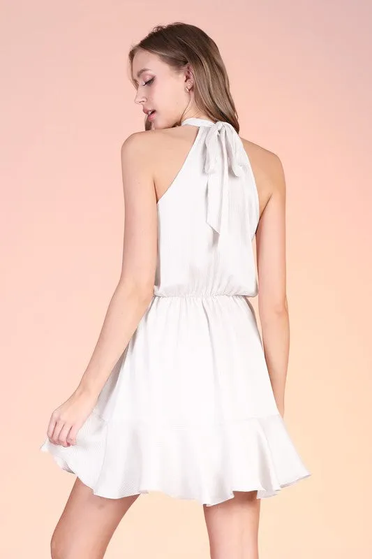 STEPHANIE HALTER MINI DRESS