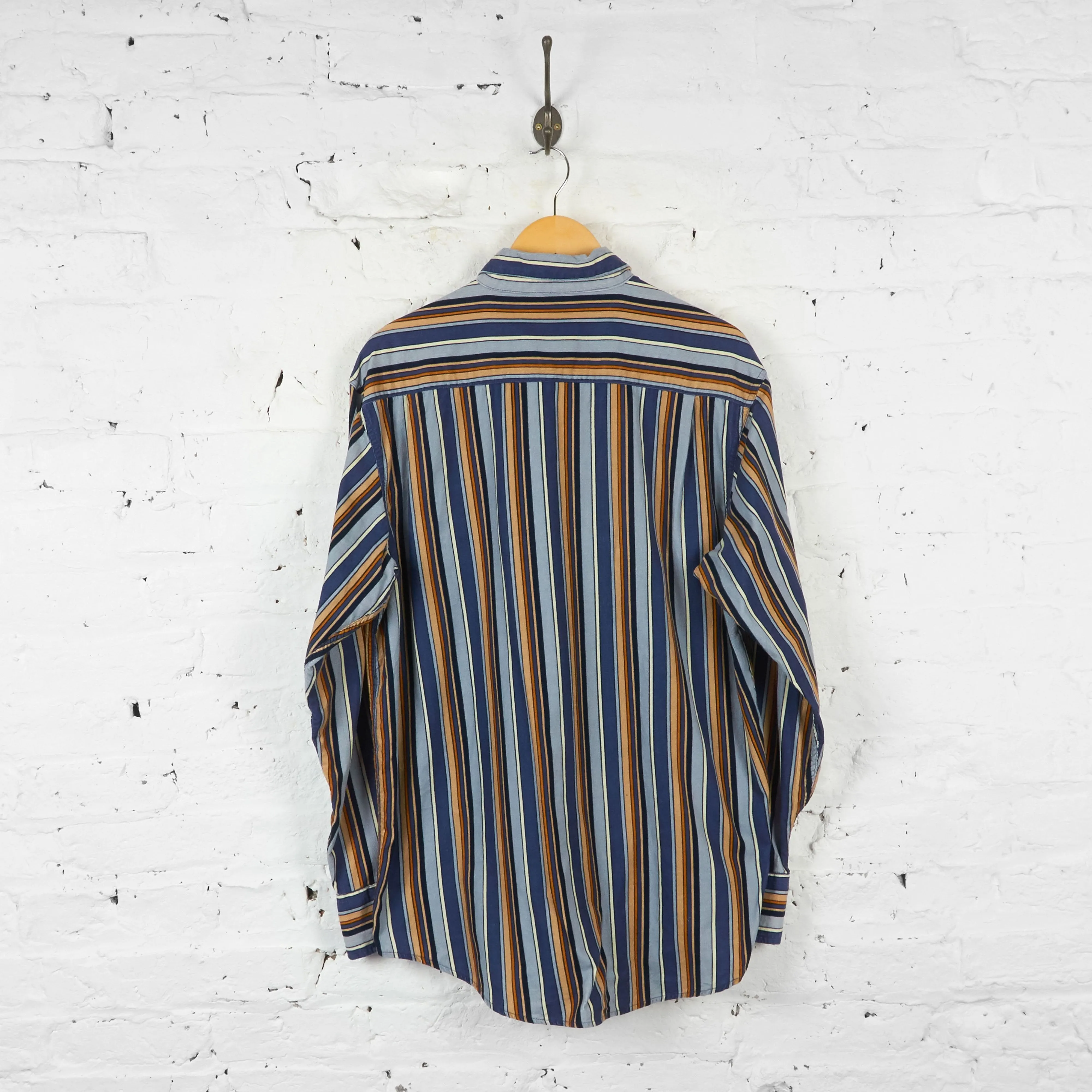 Striped Corduroy Shirt - Blue - L