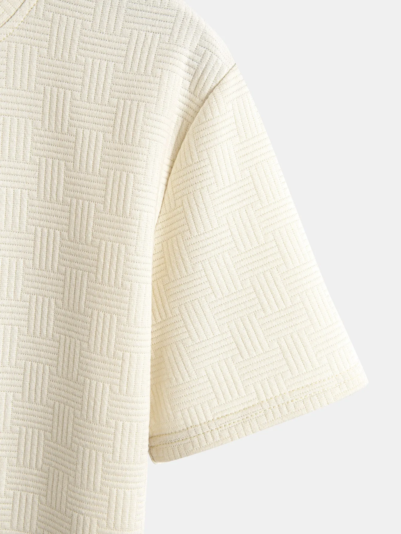 Striped Jacquard T-Shirt & Shorts Set